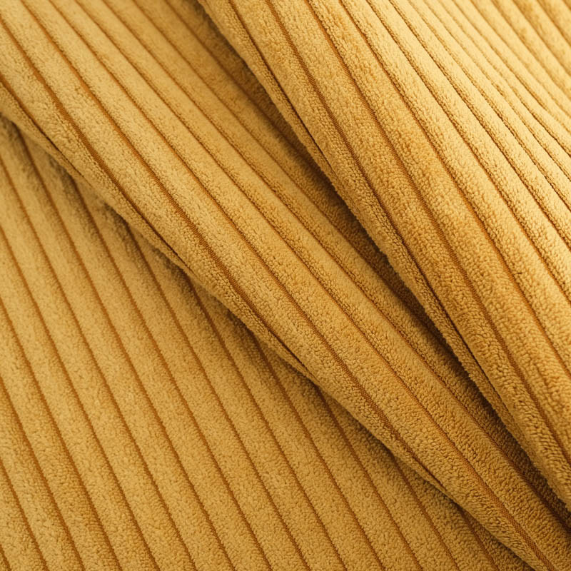 Zoé-fluweel met grove ribbels in mosterdkleur - Maison Klem